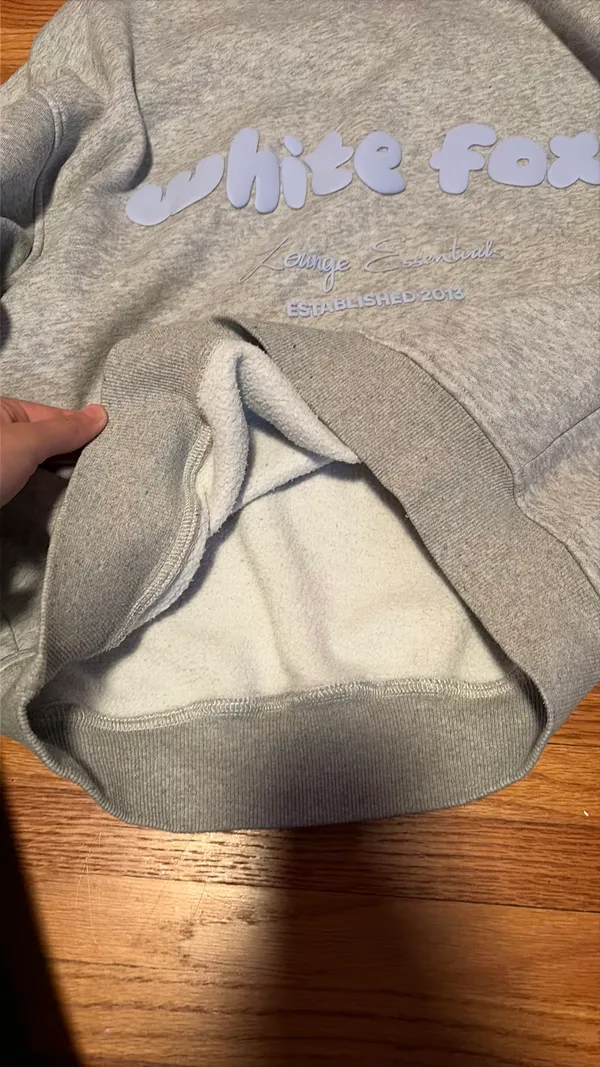white fox lounge essentials sweat shirt - Image 6