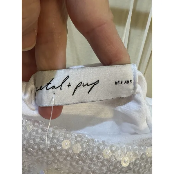 Petal And Pup Vienne Sequin Top & Maxi Skirt Set White Size Small - Image 9