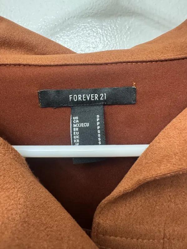 EUC Forever 21 Suede Fringe Jacket | Boho Western Moto Style Jacket - Image 6