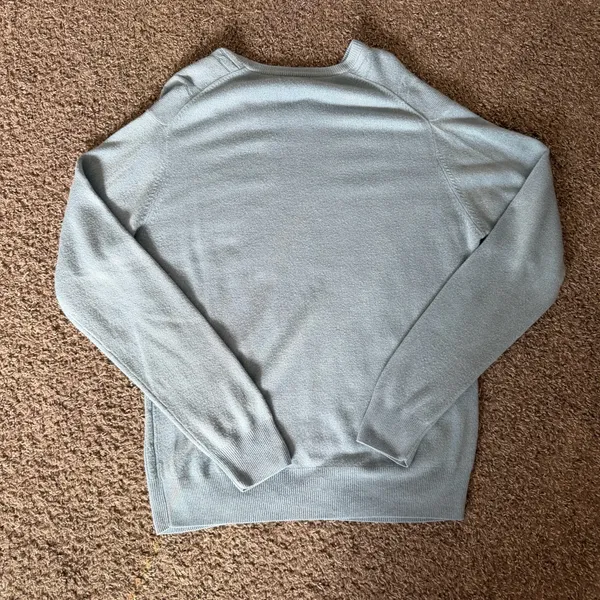 Vintage Dockers Light Blue V-Neck Sweater L - Image 4