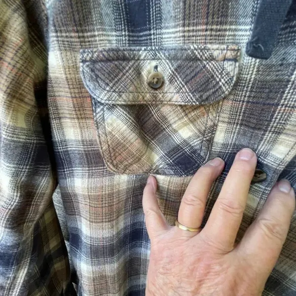 Carhartt size S. (4/6) flannel button up hoodie. - Image 4