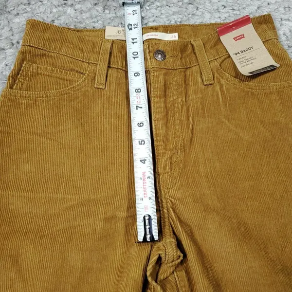 Levi's 94 Baggy Corduroy Brown Straight Leg Loose Pants Y2K 90s Size 26 x 31 - Image 11