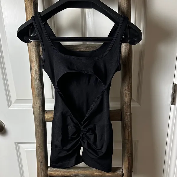 Black Sleeveless Stretch Jumpsuit Romper XS/S - Image 3