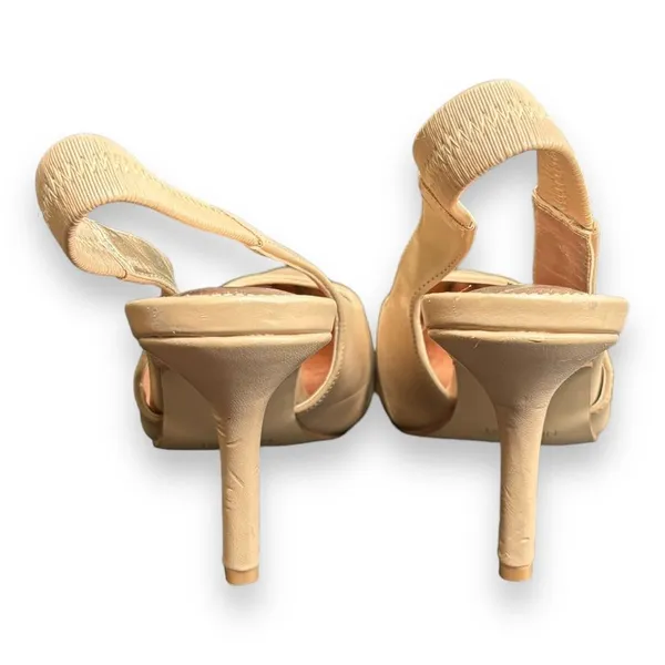 Nine West Ciser3 Beige Elastic Slingback 4" Heel Women's Shoes Size 6.5M‎ - Image 3