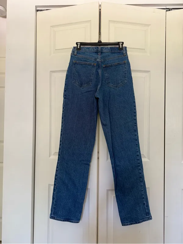 Abercrombie & Fitch Ultra High Rise 90's Straight Jean Blue Jeans 27 4L Long - Image 7