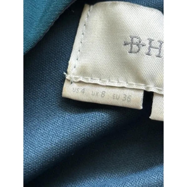BHLDN Lena‎ Dress Size 4 Teal Flutter Sleeve Side Slit Maxi Wedding Bridesmaid - Image 5