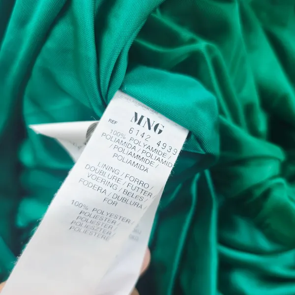 MNG Suit Maxi Dress Emerald Green Sleeveless Open Back‎ Party Dress M - Image 7