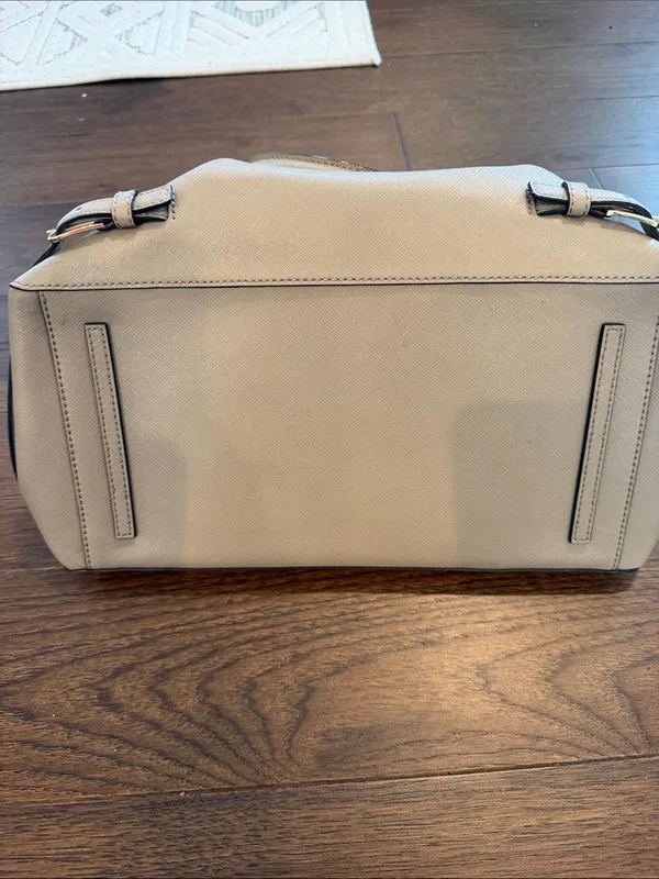 Tory Burch Robinson Tote French Grey Crossbody Bag Shoulder Strap Double Zip - Image 6