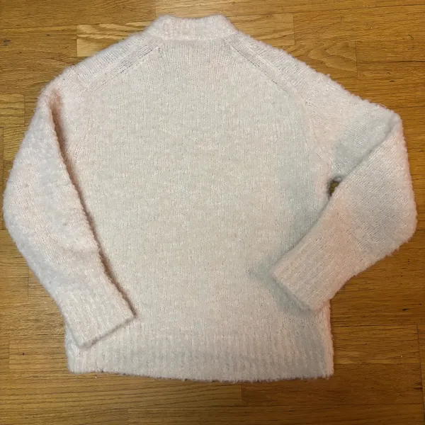 Madewell Merino Wool Alpaca Mock Neck Boucle Preppy Slouchy Fisherman Sweater XS - Image 5