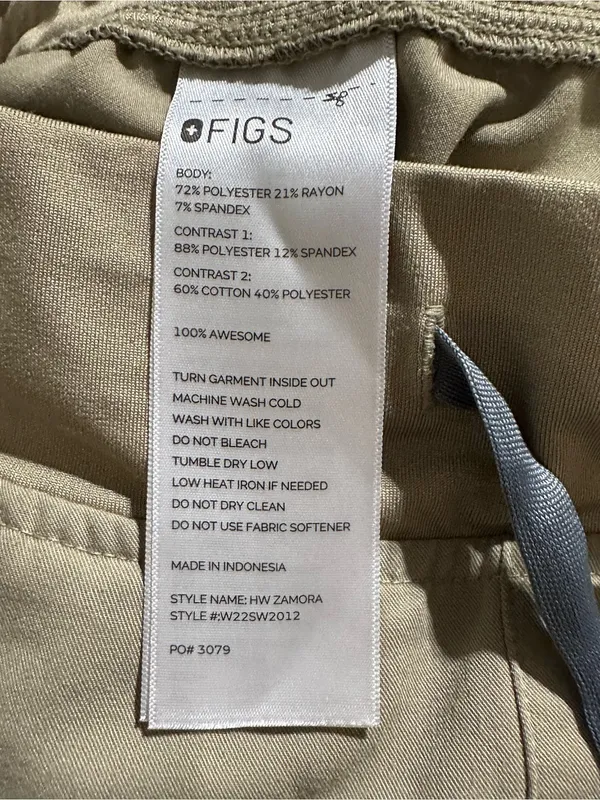 FIGS High waist Zamora jogger pants size Small khaki tan color - Image 7