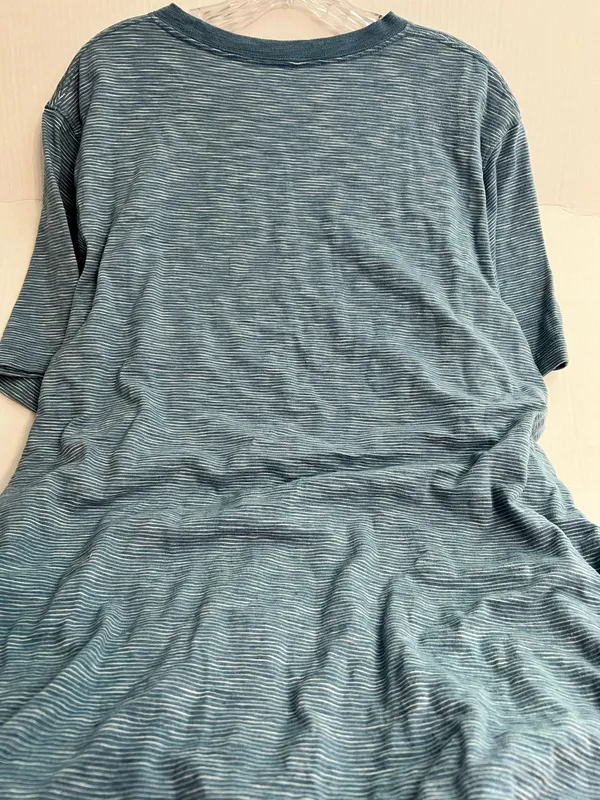 Lands’ End Short Sleeve Striped Blue T-Shirt Dress - Image 3
