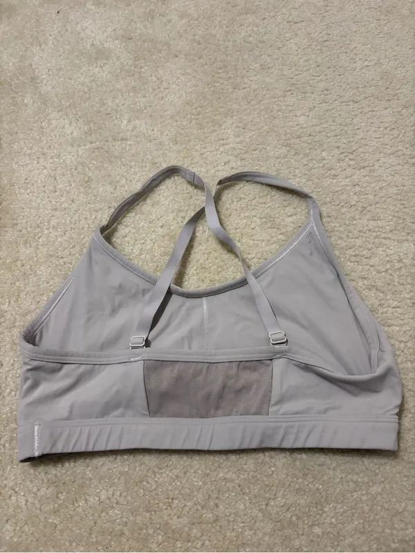 Gymshark Gray Ruched Strappy Sports Bra - Image 2