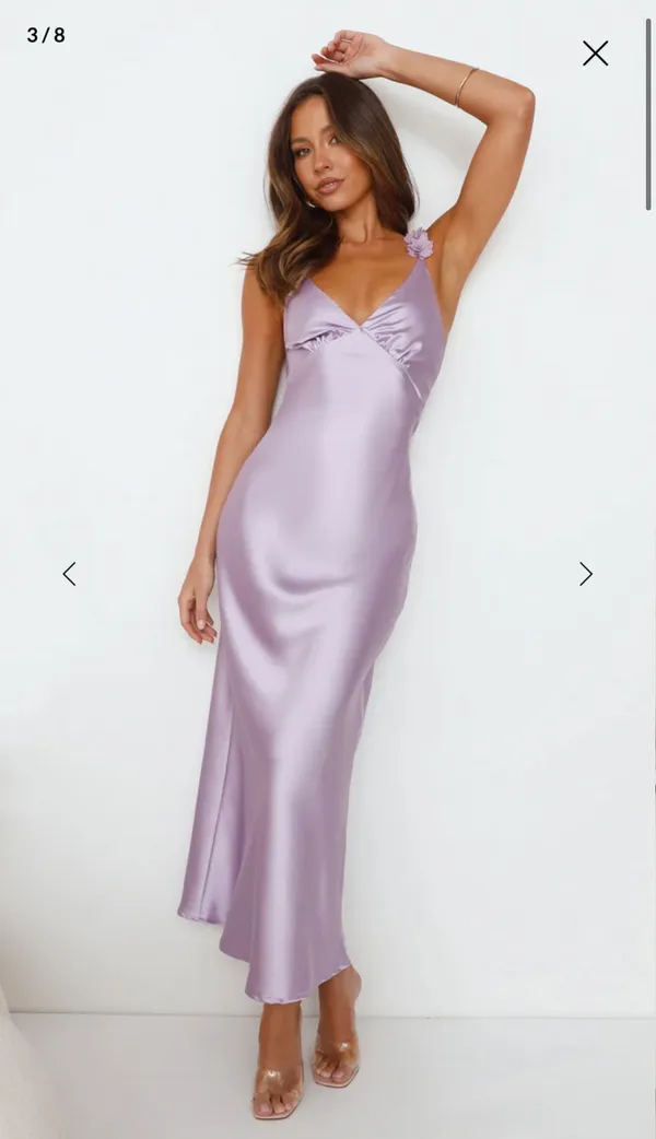 Parties In Spring Hello Molly Satin Maxi Dress - Image 4