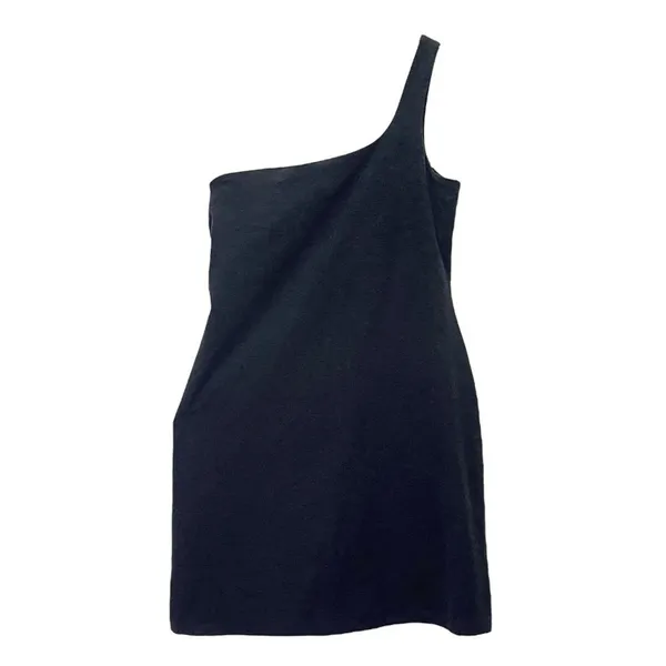 Beyond Yoga One Shoulder Athletic Dress Charcoal Black Size Medium Skort Tennis - Image 2