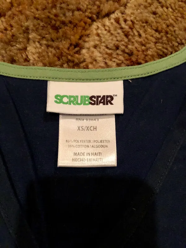 Scrubstar Navy Blue Scrub Top - Image 4
