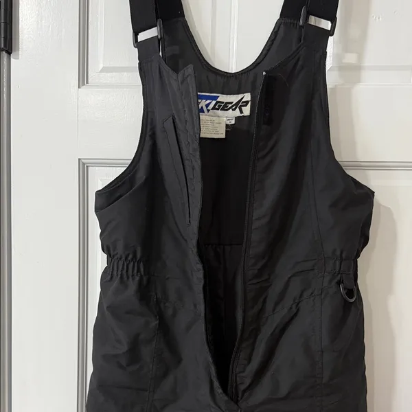 Ski Gear Sno Tex Womens Ski Pants Overalls Snow Bib Black Nylon Size Medium - Image 4