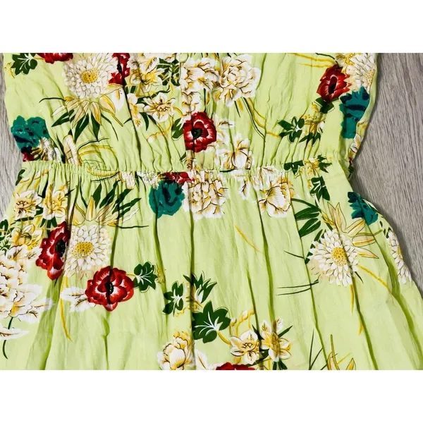 Floral Boho Maxi Dress Smocked Waist Tiered Ruffles Wedding guest Garden Party S - Image 7