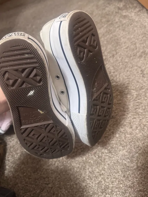Low top white platform converse  - Image 3