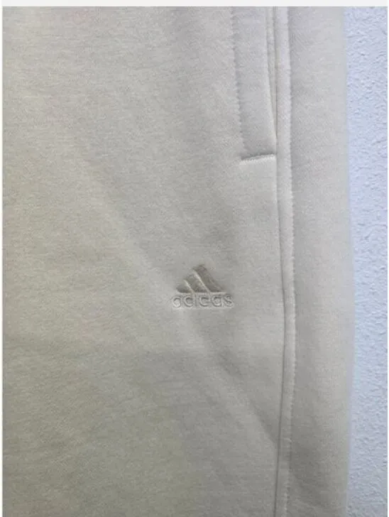 Adidas Womens Loose Fit Jogger Sweatpants Cream White Size Medium Active Workout - Image 4