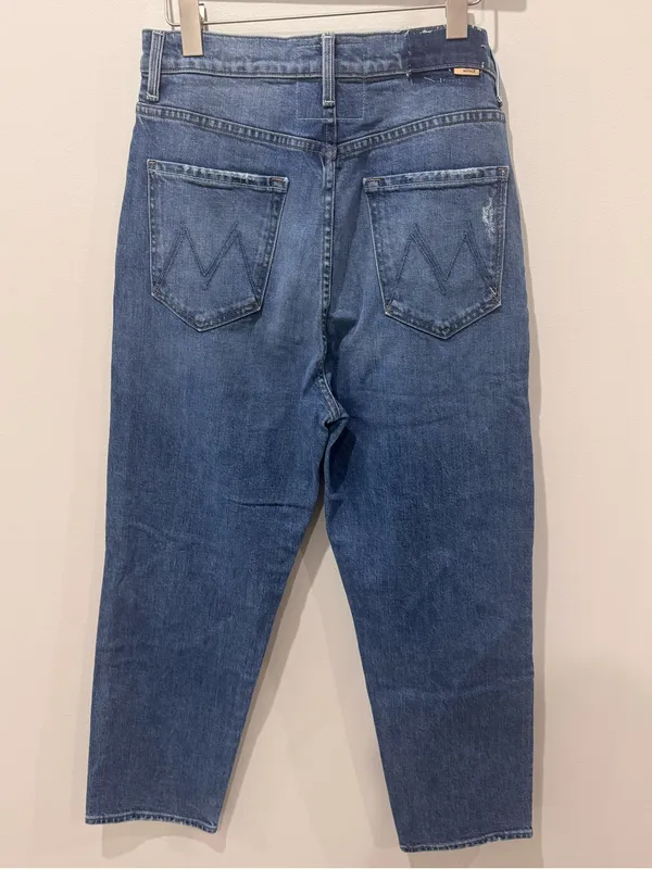 MOTHER SUPERIOR Sz 29 Patch Knee Women's The Tune Up Crop Jean - Image 8