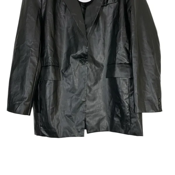 Princess Polly Jocelyn Faux Leather Jacket Size 16 - Image 7