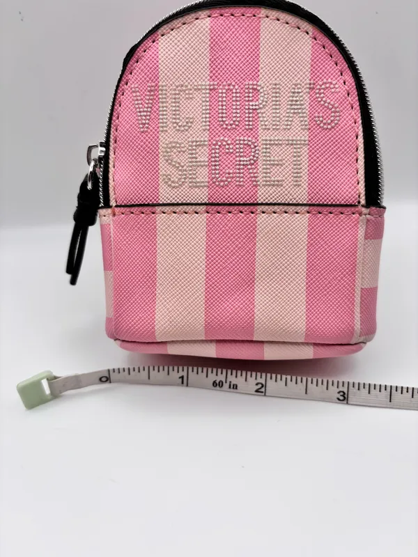 Victoria's Secret heritage stripe mini backpack keychain - Image 5