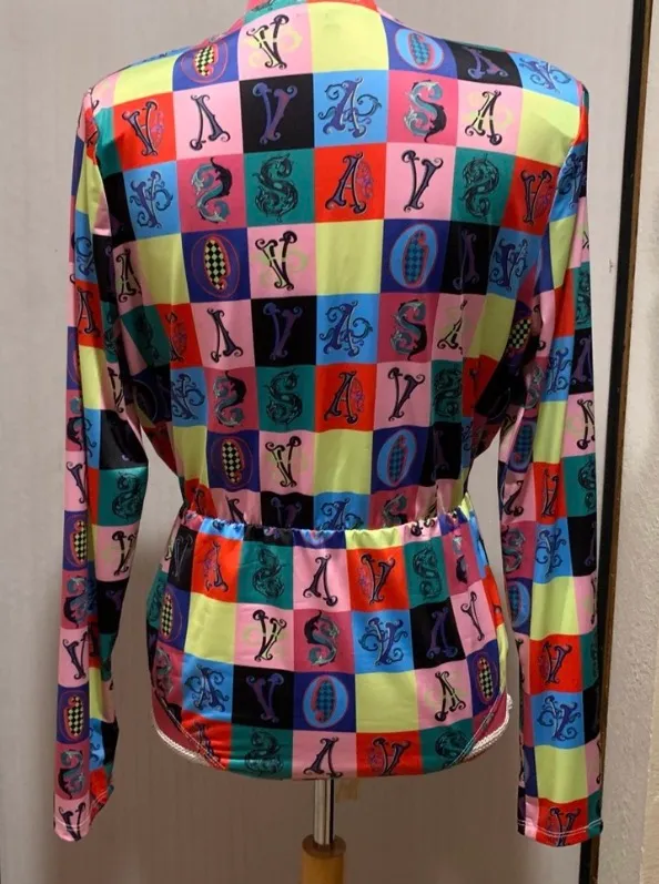 Deep plunge neck colorful bodysuit size L Size L - Image 6