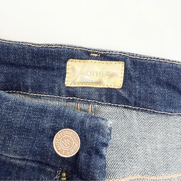 Mother Denim The Looker Ankle Fray Skinny Cigarettes Jeans Girl Crush Blue Wash - Image 8