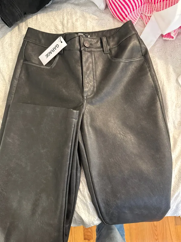 Garage Black Leather Pants - Image 2