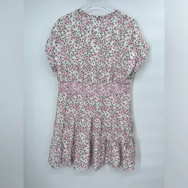 ALICE + OLIVIA Keela Smocked-Waist‎ Button-Front Dress size 10 - Image 5