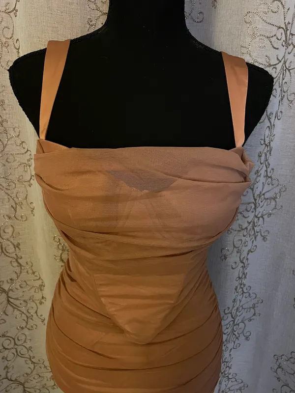Oh Polly NWT honey sheer corset mini dress womens size 6 - Image 2