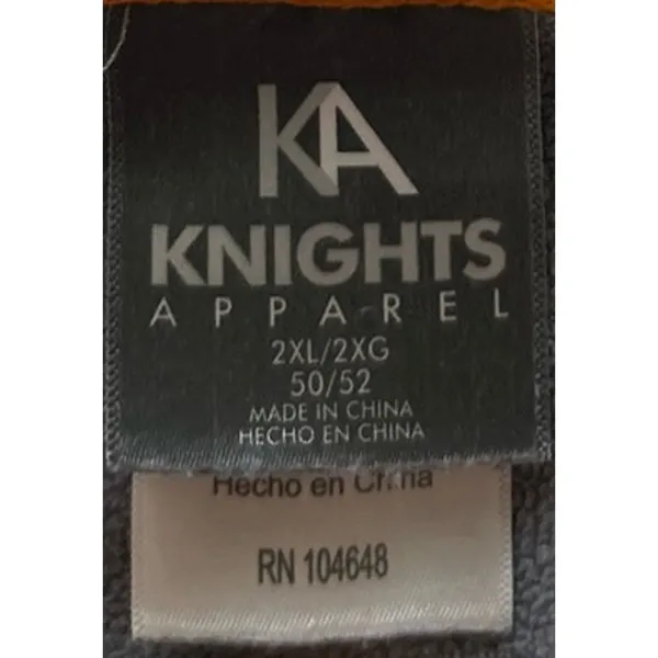 KA Knights‎ Apparel Gray Orange Tennessee Stitched Hoodie Size 2XL - Image 3