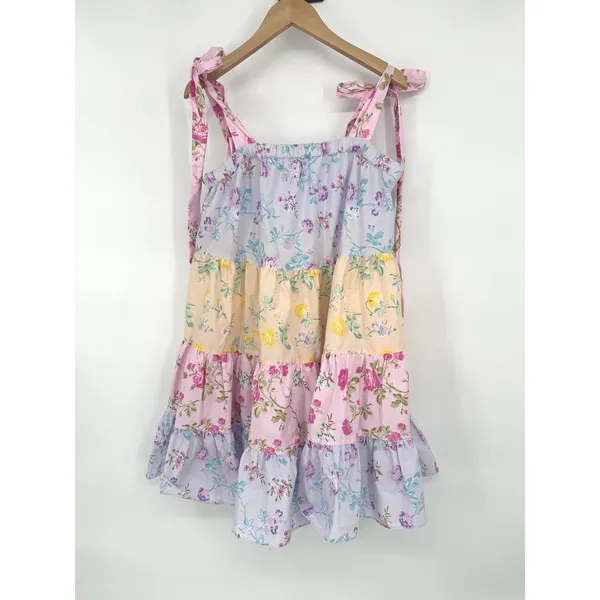 LoveShackFancy x Target Dress Womens M Floral Tiered Mini Cottagecore Coquette - Image 2