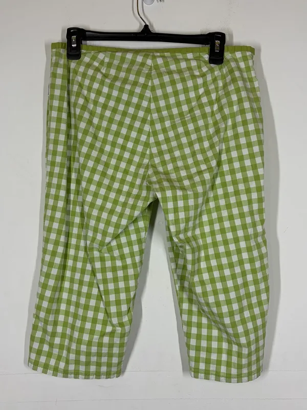 Y2K Abercrombie & Fitch Gingham Low Rise Capris Size 10 - Image 2