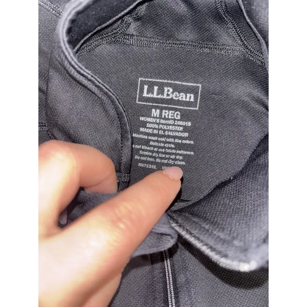L.L. Bean m Reg 1/4 Zip Lightweight Activewear Top Thumbholes‎ Item 288015 - Image 7