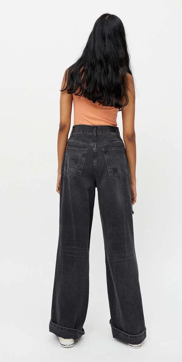 Urban Outfitters NEW WITH TAG BDG Skater Baggy Jeans Washed Black Denim Size 24 - Image 4