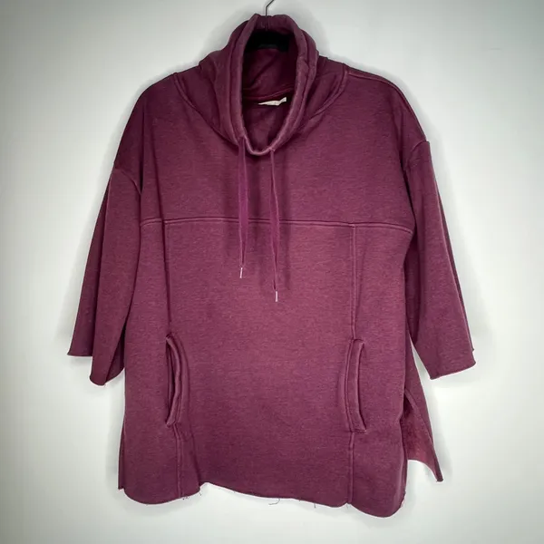 UGG Purple Fleece Lined Astrid Poncho Sweatshirt Size XS/Small - Image 2