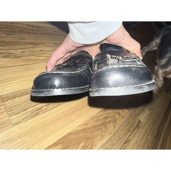 Franco Sarto 9.5 M‎ Slip-On Black Shoes Closed Toe Classic Pumps Women's - Image 5