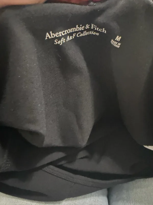 Abercrombie & Fitch Soft AF Collection Black V Back Long Sleeve Bodysuit Medium - Image 5