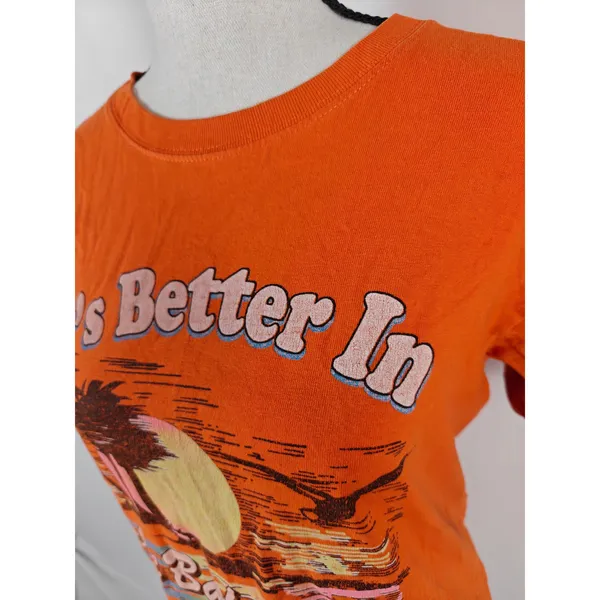 Womens Comfort Colors Graphic T Shirt Orange Size S - Image 4