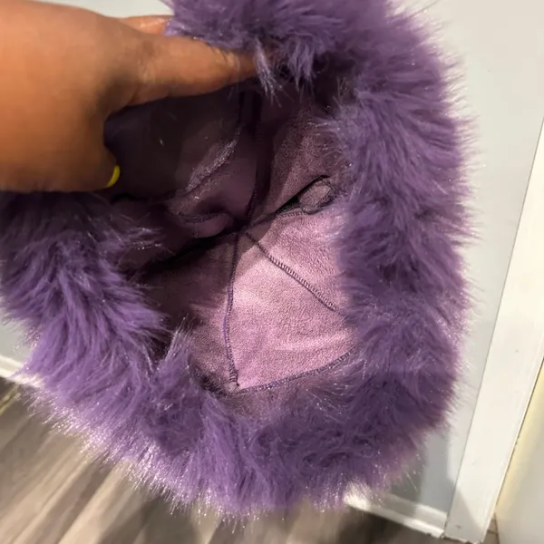 Purple Furry ladies Hat - Image 5