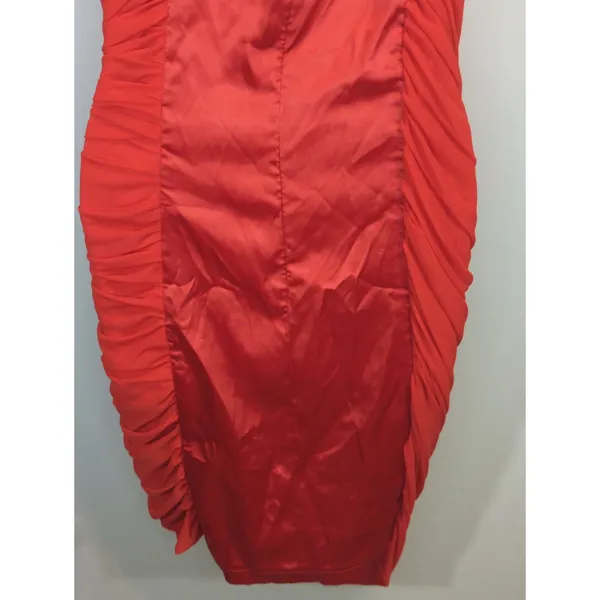 Qurio by Aggie Strapless‎ Cocktail Dress Red Crystal Embellished Womens Large - Image 7