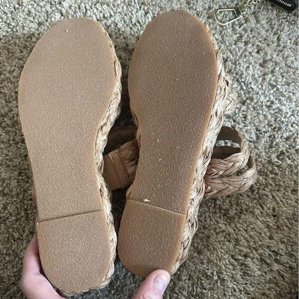 NWOT Steve Madden Cannes Dark Natural Platform Espadrille Slide Sandal - Image 2