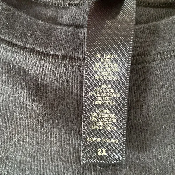 SKIMS COTTON JERSEY T-SHIRT BODYSUIT Black/snoot size 2X - Image 3