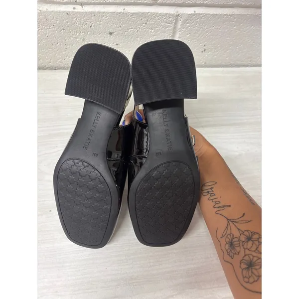 NIB Kelly & Katie Sz 6 Black Faux Patent Leather Pimmie Double Strap Mary Janes - Image 4