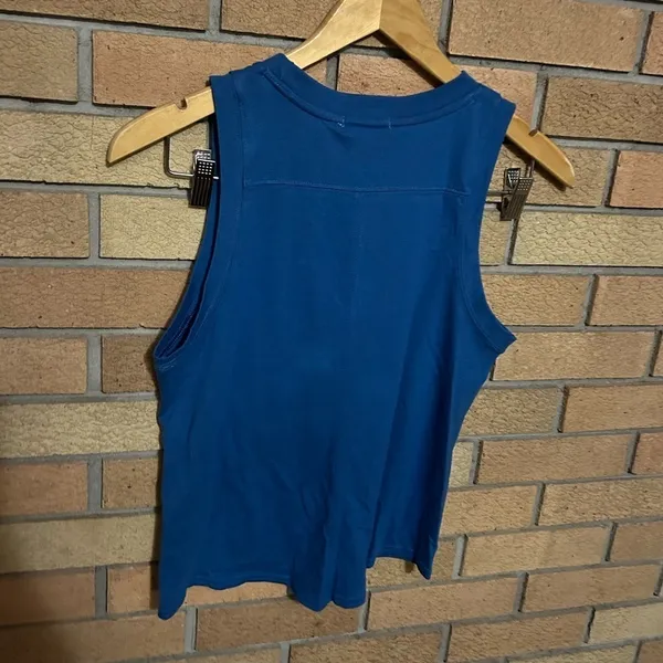 NWT Brooks Distance Running Graphic Sleeveless Tank Top Blue Ash Size XS - Image 5