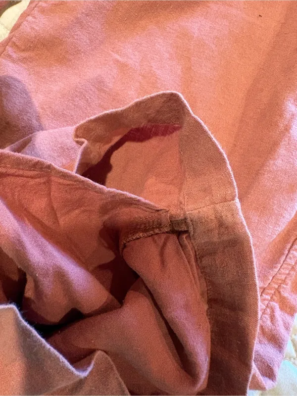 Abercrombie & Fitch Drawstring lined Pants linen blend in Dusty Pink - Image 6
