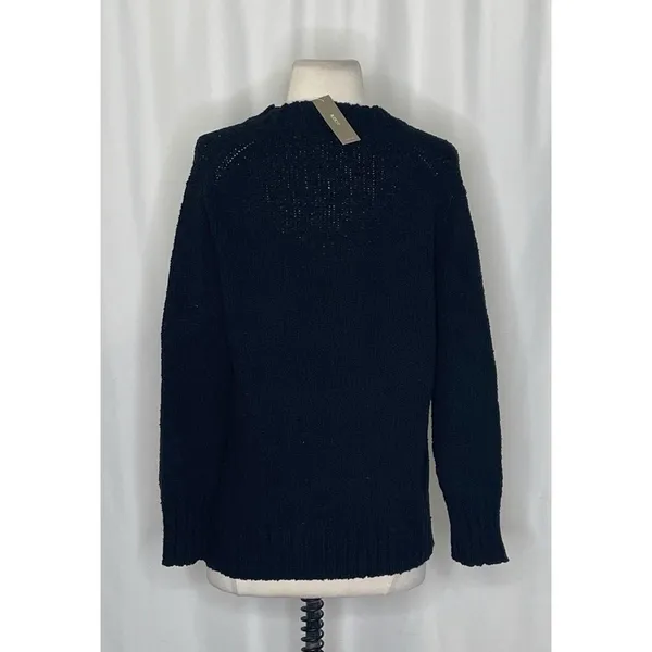 NWT!! J. CREW Marina V-Neck Cardigan Sweater Pockets Solid Black‎ Preppy Medium - Image 9