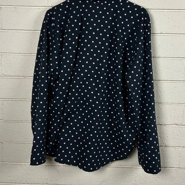 Victoria's Secret black and pink polka dot button-down pajama top size XL - Image 8