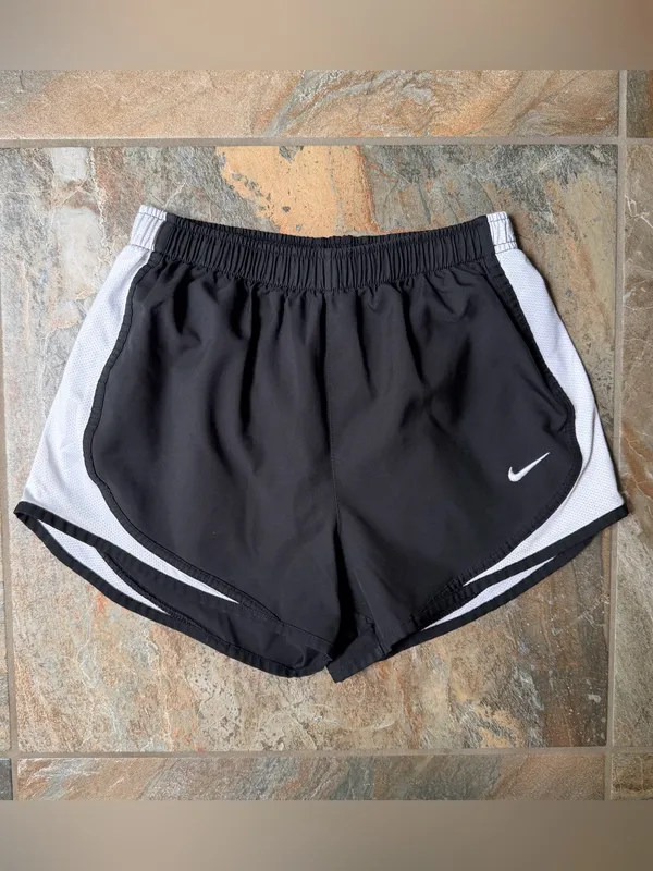 Nike Dri-FIT Tempo Running Shorts Black White Mesh Trim Inner Brief Size Small S - Image 8